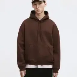 Men Oversized Fit Hoodie with Kangaroo Pockets-image-56