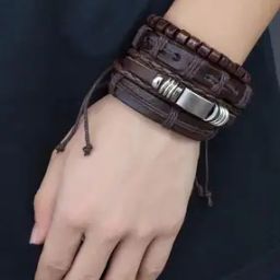 Set of 4 Men Beaded Bracelets-19