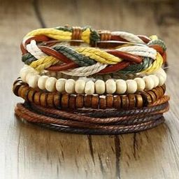 Set of 4 Men Beaded Bracelets-66