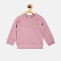 Round-Neck Sweatshirt with Ribbed Hem-image-90