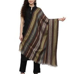 Striped Stole with Fringes-image-68