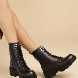 truffle collection Round-Toe Boots with Lace Fastening-picture-26