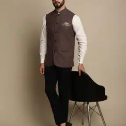 Mandarin-Neck Nehru jacket-23