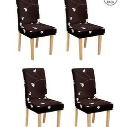 Pack of 4 Floral Print Chair Covers-image-77
