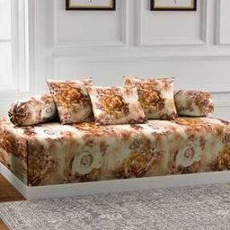Set of 6 Floral Print Diwan Bedding Set-picture-17