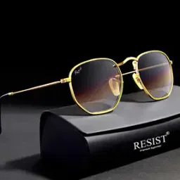 resist eyewear FRANCISGLDBROWNDC UV-Protected Square Sunglasses-picture-9