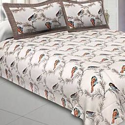 Graphic Print Bedsheet with 2 Pillow Cover-picture-24