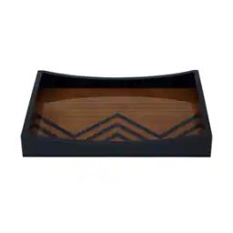 Chevron Print Serving Wooden Tray-53