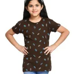 Girls Cotton Floral Print T-shirt-image-96