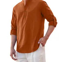 Men Regular Fit Short Kurta with Full Sleeves-19