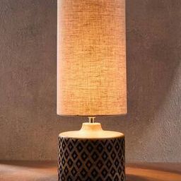 fabindia Wooden Hand Carved Table Lamp with Shade -picture-43