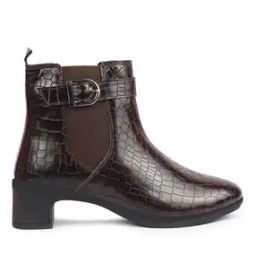 Reptilian Pattern Slip-On Boots-image-67
