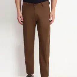 Men Slim Fit Flat-Front Trousers-image-77