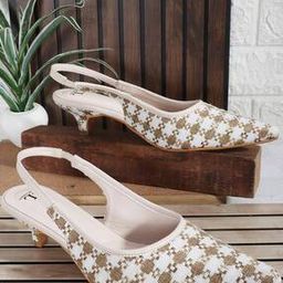Women Embroidered Kitten Heeled Shoes-43