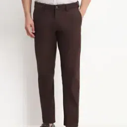 Textured Slim Fit Trousers-image-82