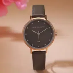 Women Analogue Watch with Leather Strap-FCN00080C-15