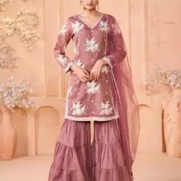 Women Embroidered Straight Kurta Suit Set-image-75