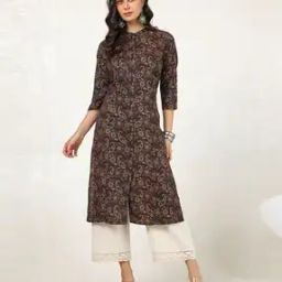 Women Rayon Paisley Print Kurta-image-32