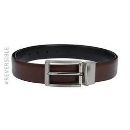 Men Reversible Belt with Buckle Closure-image-58