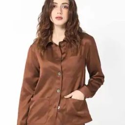 Women Button Closure Jacket with Full Sleeves-13