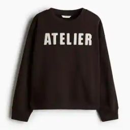 Women Oversized Fit Slip On Typographic Sweatshirt-picture-35