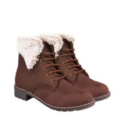 Ankle-Length Boots with Lace Fastening-picture-15