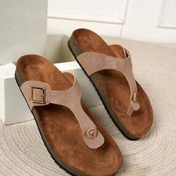 Women Open-Toe Slip-On Flat Sandals-image-85
