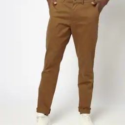Men Solid Slim Fit Mid-Rise Woven Pants-image-61