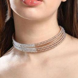 Women Silver-Plated Short Necklace-image-2