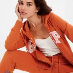 Logo Applique Zip-Front Hoodie-image-27