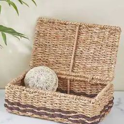 Seagrass Storage Box with Lid-48