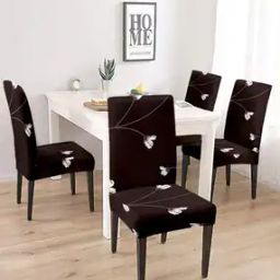 Pack of 4 Floral Print Chair Slip Covers-image-71