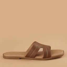 Women Slip-On Square-Toe Flat Sandals-image-39