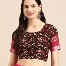 Floral Print Front-Open Blouse-2