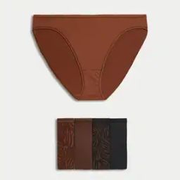 Pack of 5 VPL Microfibre High-Leg Knickers-53