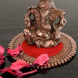 Metal Pagdi Lord Ganesha on Round Base-10