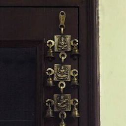 Brass Ganesha Laxmi Saraswati Wall Hanging Bells-image-65