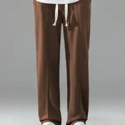 Men High Rise Baggy Fit Pants-image-5