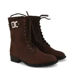 Ankle-Length Lace-Up Boots-image-43