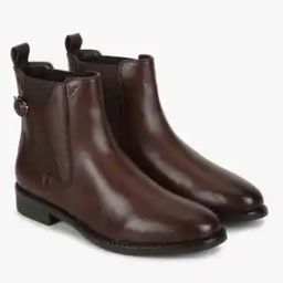 Women Ankle-Length Boots with Buckle Accent-image-7