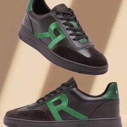Men Colour-Block Lace-Up Casual Shoes -image-57