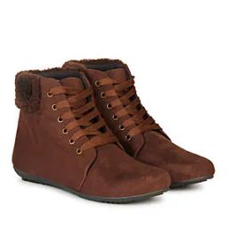 Women Ankle-Length Boots with Lace Fastening-43
