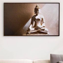 home centre Rectangular Shaped Canvas Hand Painted Budhha Picture Frame image 1