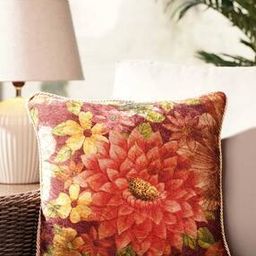 Floral Print Cushion Cover 17" x 17"-42