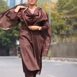 Women Straight Kurta Suit Set with Bracelet Sleeves-image-75