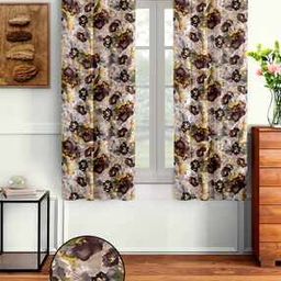 Set of 2 Floral Print Window Curtains-18