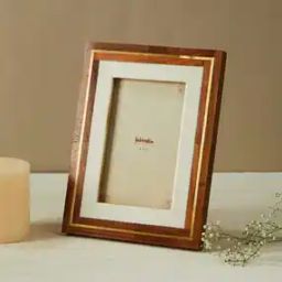Fabindia Brown Ayaana Wood Inlay Photo Frame | 4 X 6 Inch Image Size-image-63