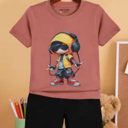 Boys Printed Shorts & T-Shirt Set-image-11