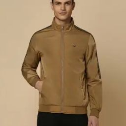 Men Regular Fit Biker Jacket with Insert Pockets-36