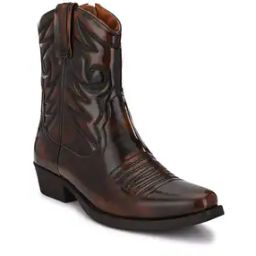 delize Textured Plain-Toe Boots-picture-0